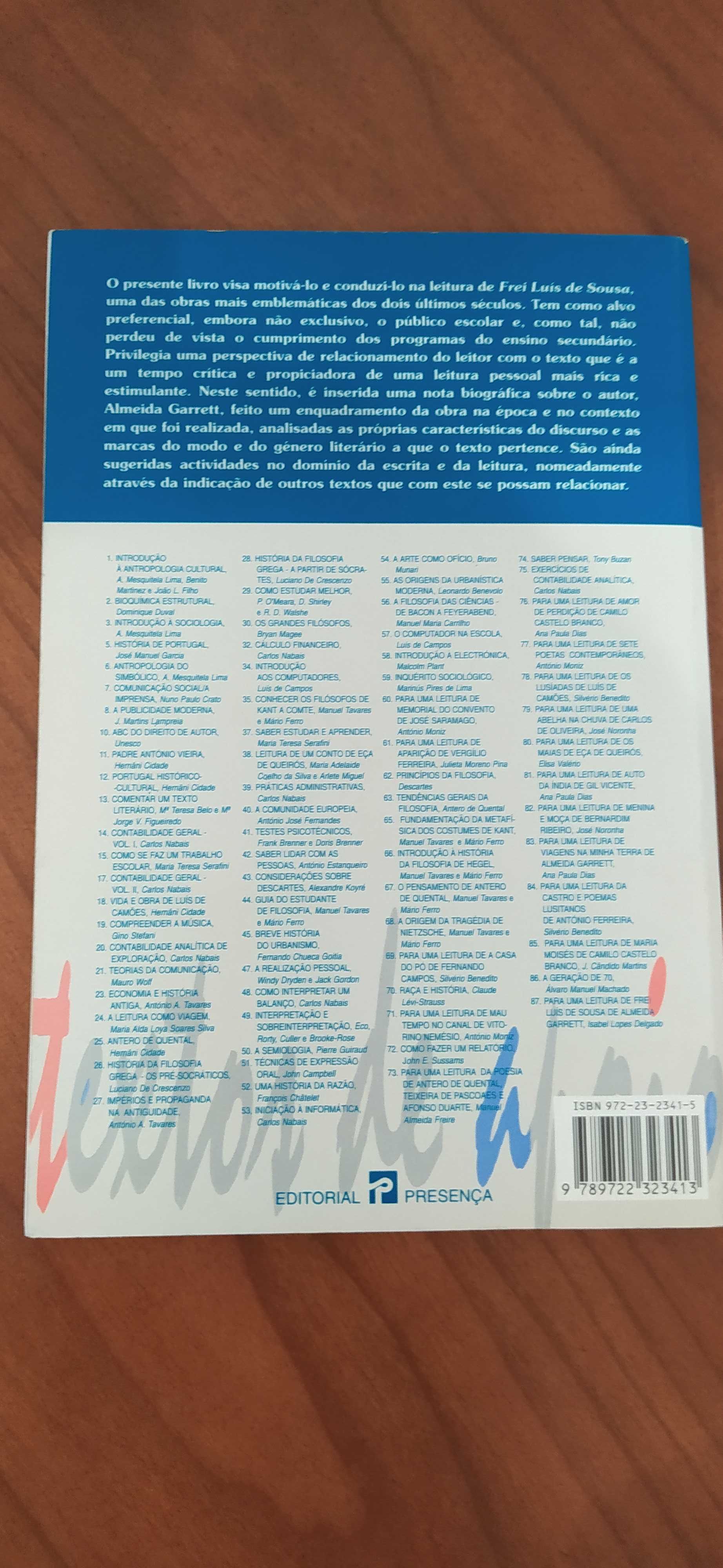 Livro: "Frei Luís de Sousa"