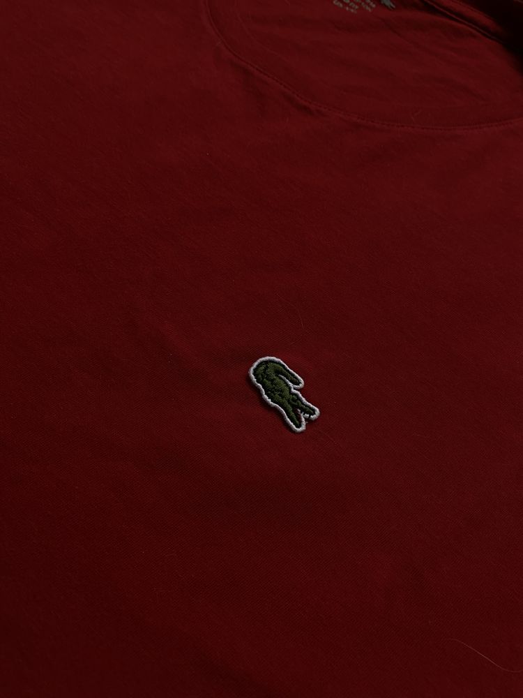 Футболка Lacoste з логотипом/Нові колекції/Оригінал/Червона
