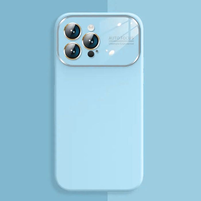 Soft Silicone Lens Case Do Iphone 12 Jasnoniebieski