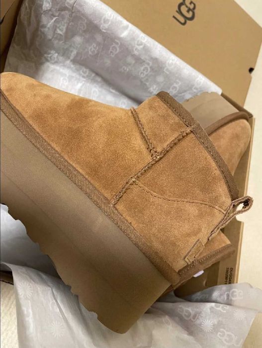 "Buty Trampki"UGG_Classic_Ultra_Mini_Platformie_Roz.37