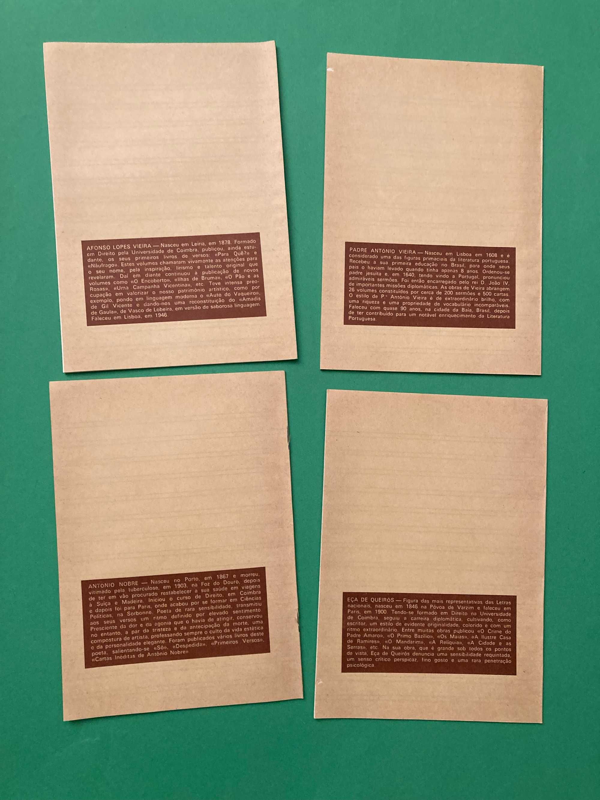 Colecção de 4 Cadernos Escolares Escritores Anos 70