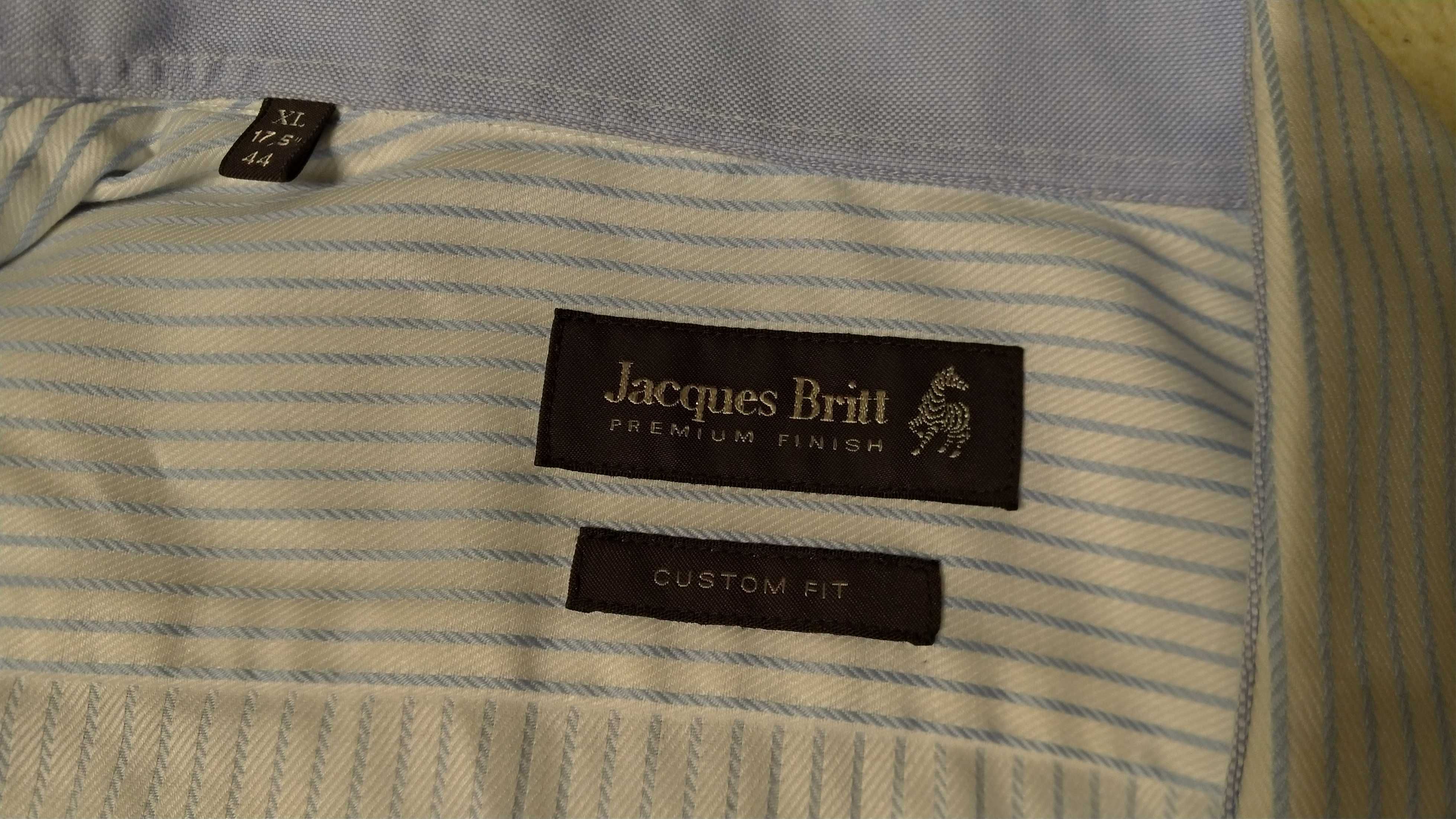 Koszula męska z mankietem na spinki Jacques Britt, rozm. XL(44)bawełna