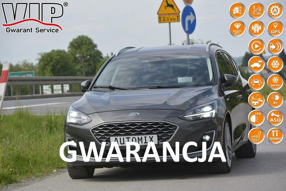 Ford Focus 1.5EcoBlue doinwestowany Vignale skóra hak bezwypadkowy gwarancja LED