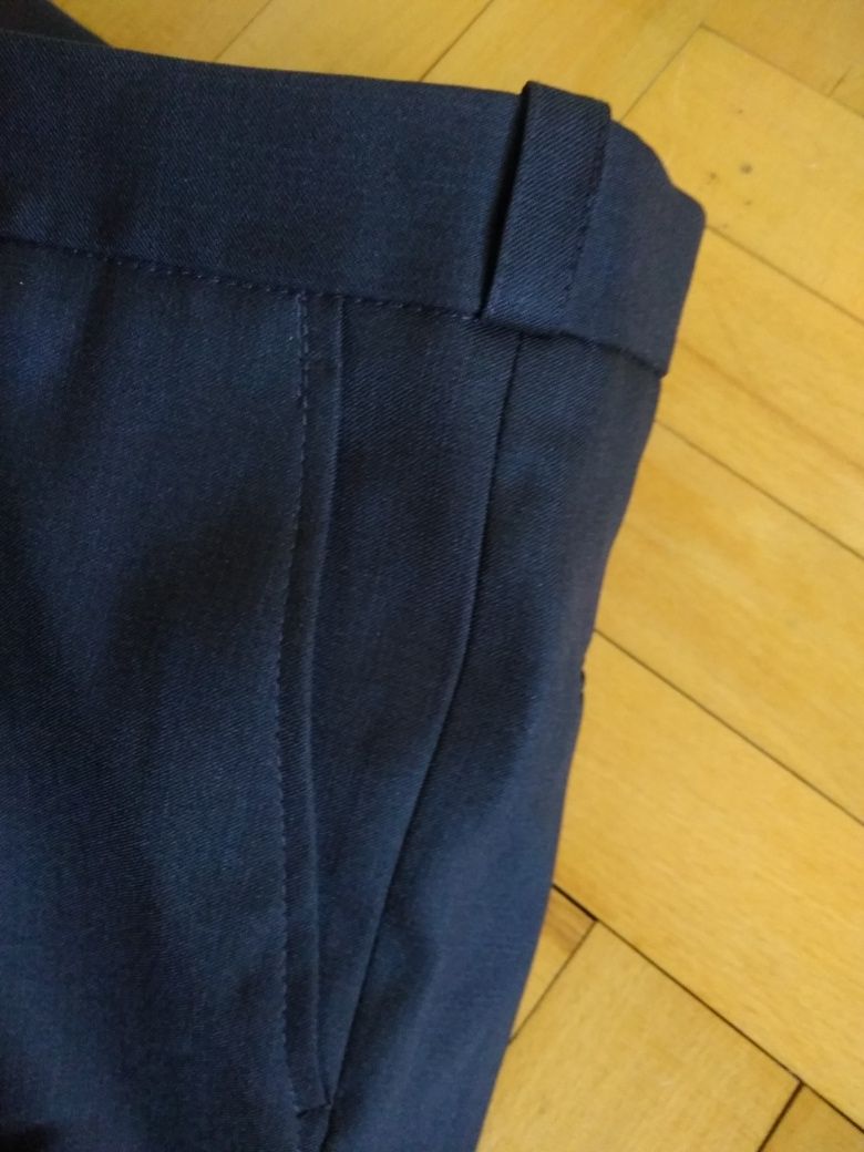 Granatowe eleganckie spodnie od garnituru 176/76