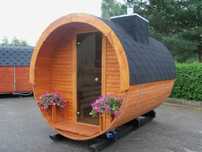 Sauna ogrodowa drewniana BAREL 3,0x2,3m beczka, ruska bania, fińska
