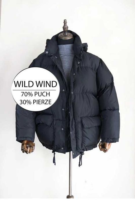 Kurtka męska czarna puchowa Wild Wind puch pierze xxl