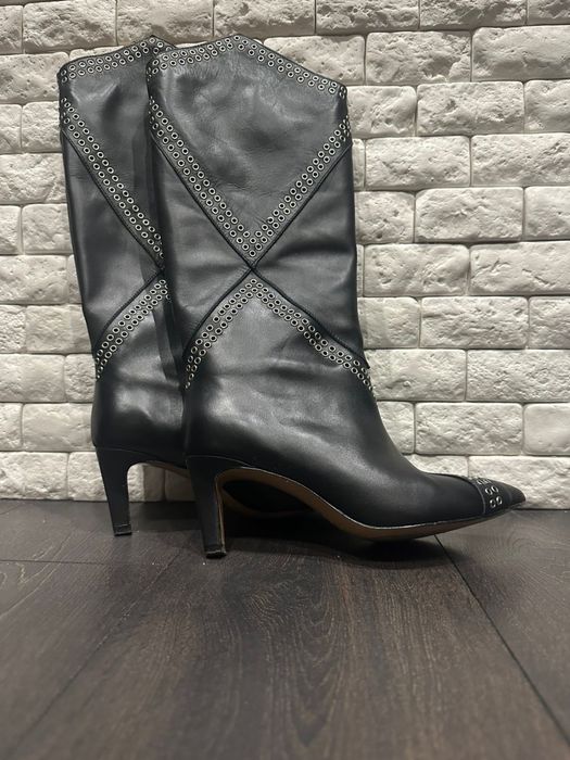 Високі шкіряні сапоги Isabel Marant