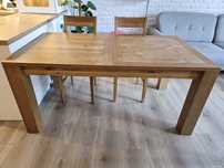 Duży rozkładany stół 160x90 cm – solidny, w dobrym stanie