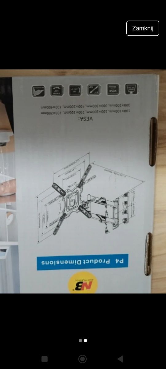 Wieszak na telewizor