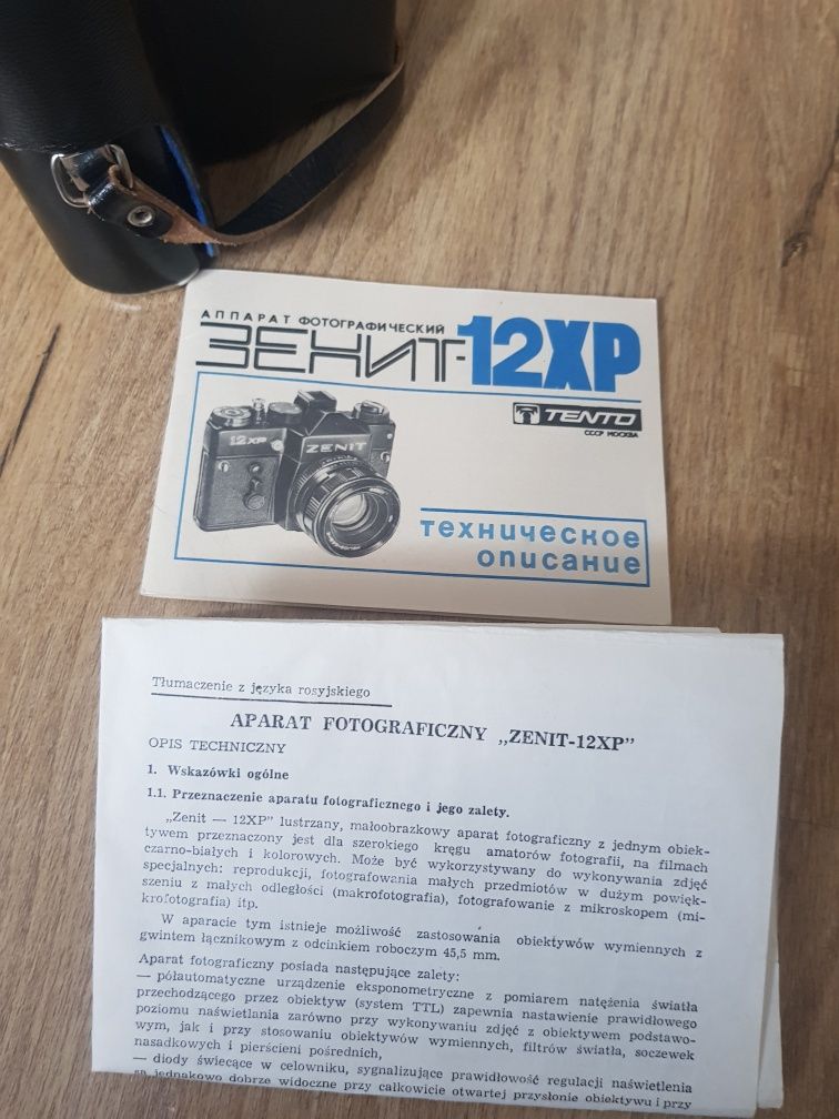 Aparat fotograficzny Zenit -12XP z lampą SPRAWNY
