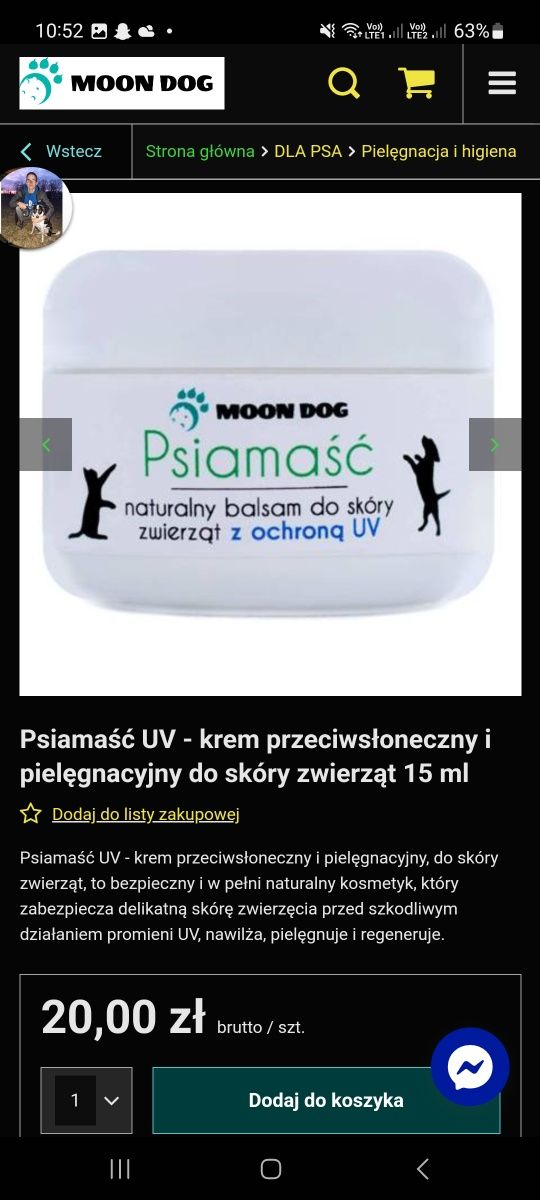 Balsam do łapek I noska