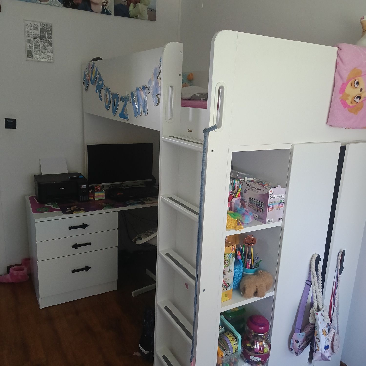 Łòzko pietrowe Ikea jak nowe