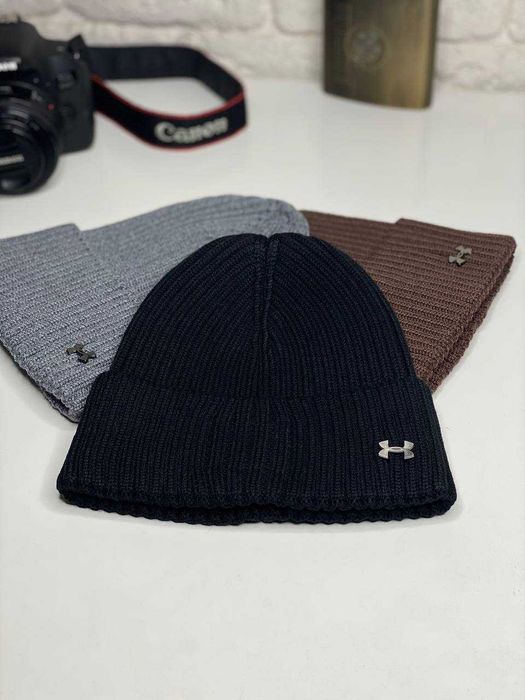 Мужская шапка UNDER ARMOUR Зимняя кашемировая мягкая с подворотом S-XL