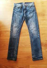 Spodnie jeansy Slim męskie jeansowe pull&Bear cigarette fit s 36 m 38
