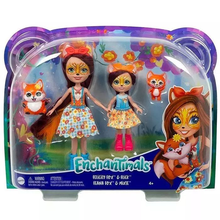 Enchantimals. HCF81 Felicity i Feana Fox z liskami. Enchantimals