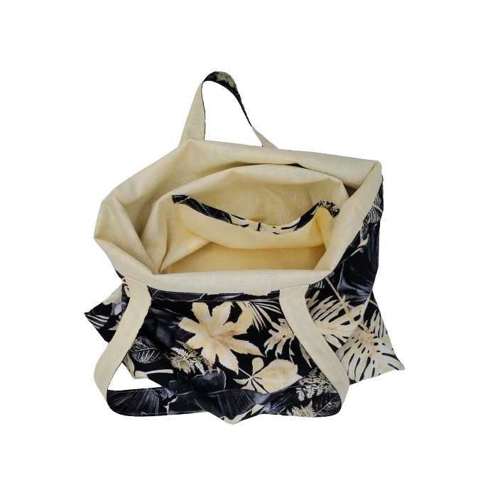 Torba podwójna w Liście Monstera Blask – 100 % bawełna - Torba EKO