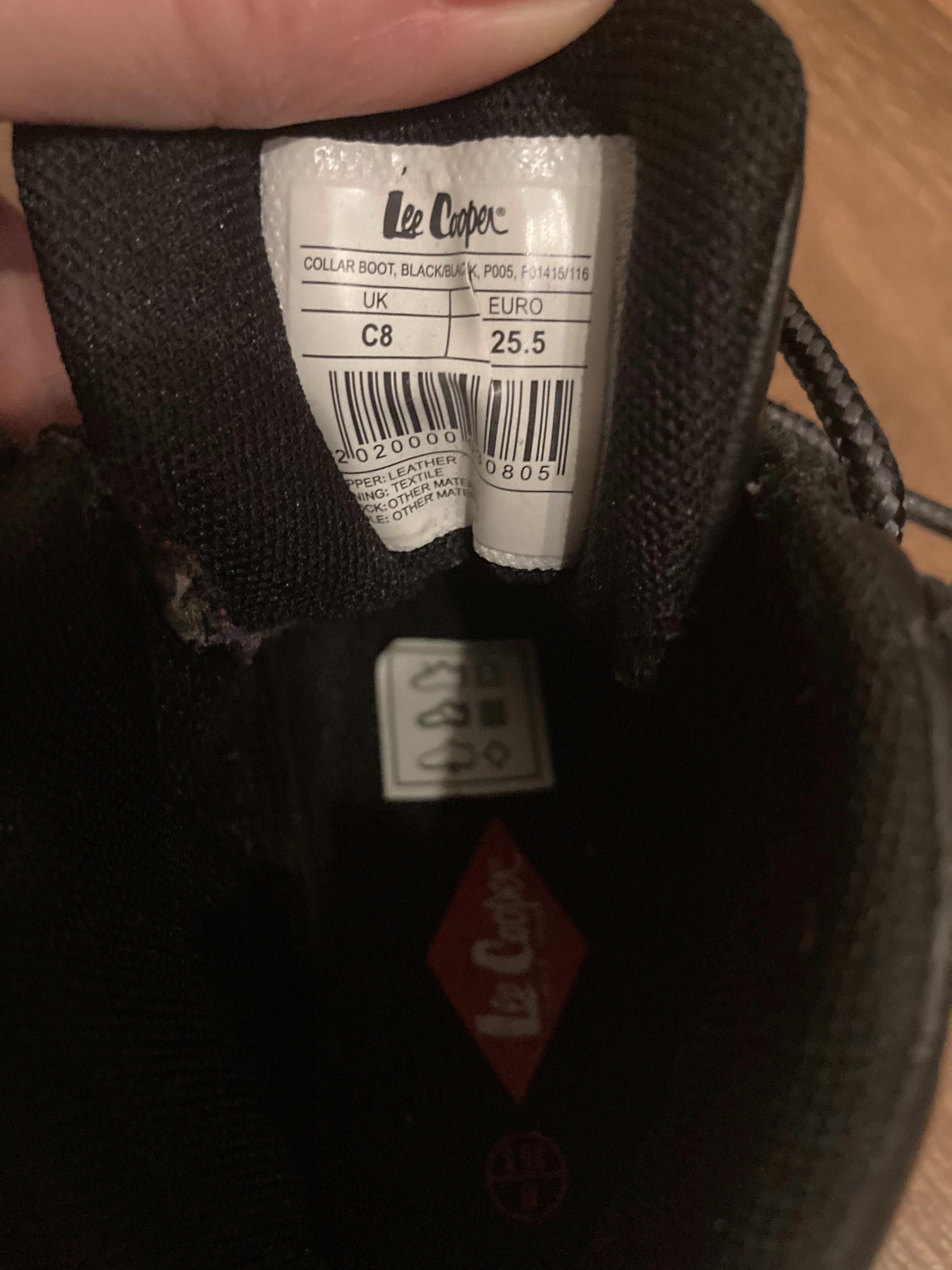 Buty skórzane za kostkę dziecięce lee cooper 25,5