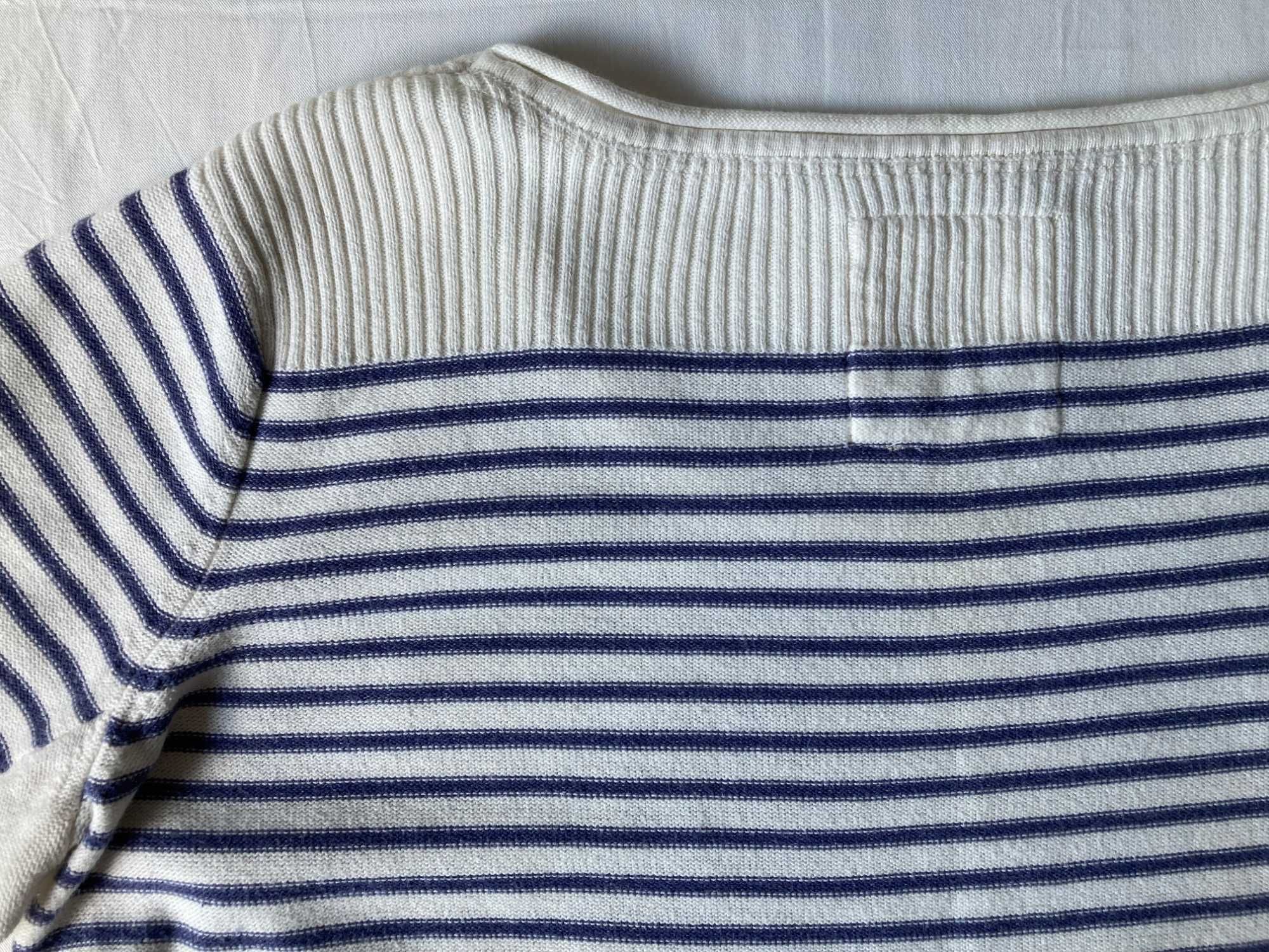 Damski sweter bawełniany w paski, H&M L.O.G.G., rozm. L