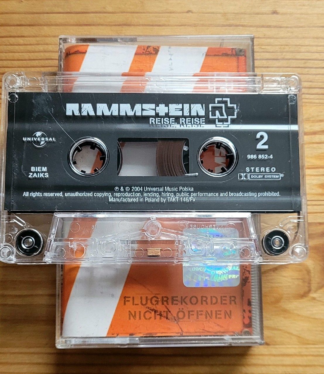 Rammstein - Reise, Reise kaseta magnetofonowa metal