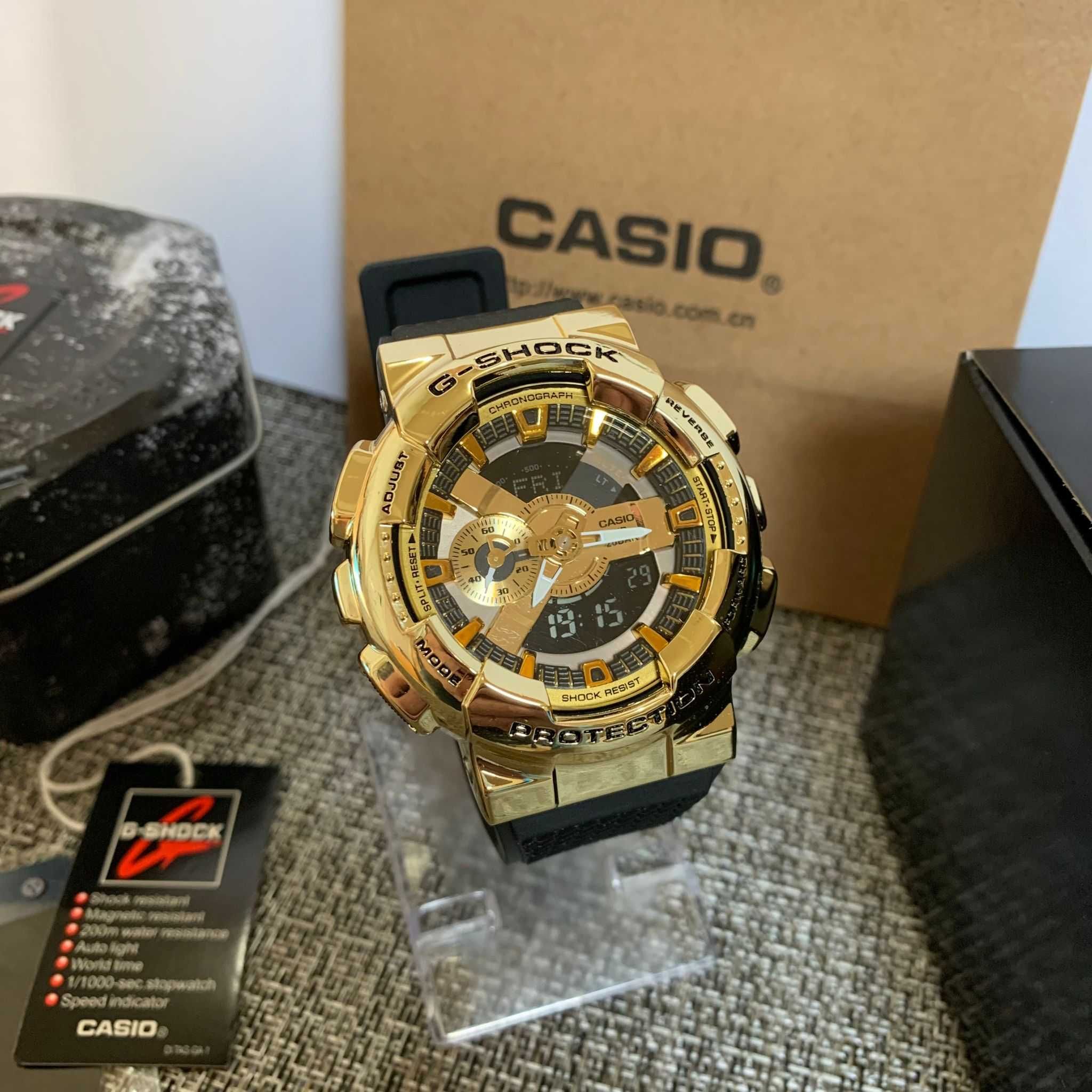 Złoty Zegarek Casio G-Shock GM-110 Złoty Czarny Cyfrowy