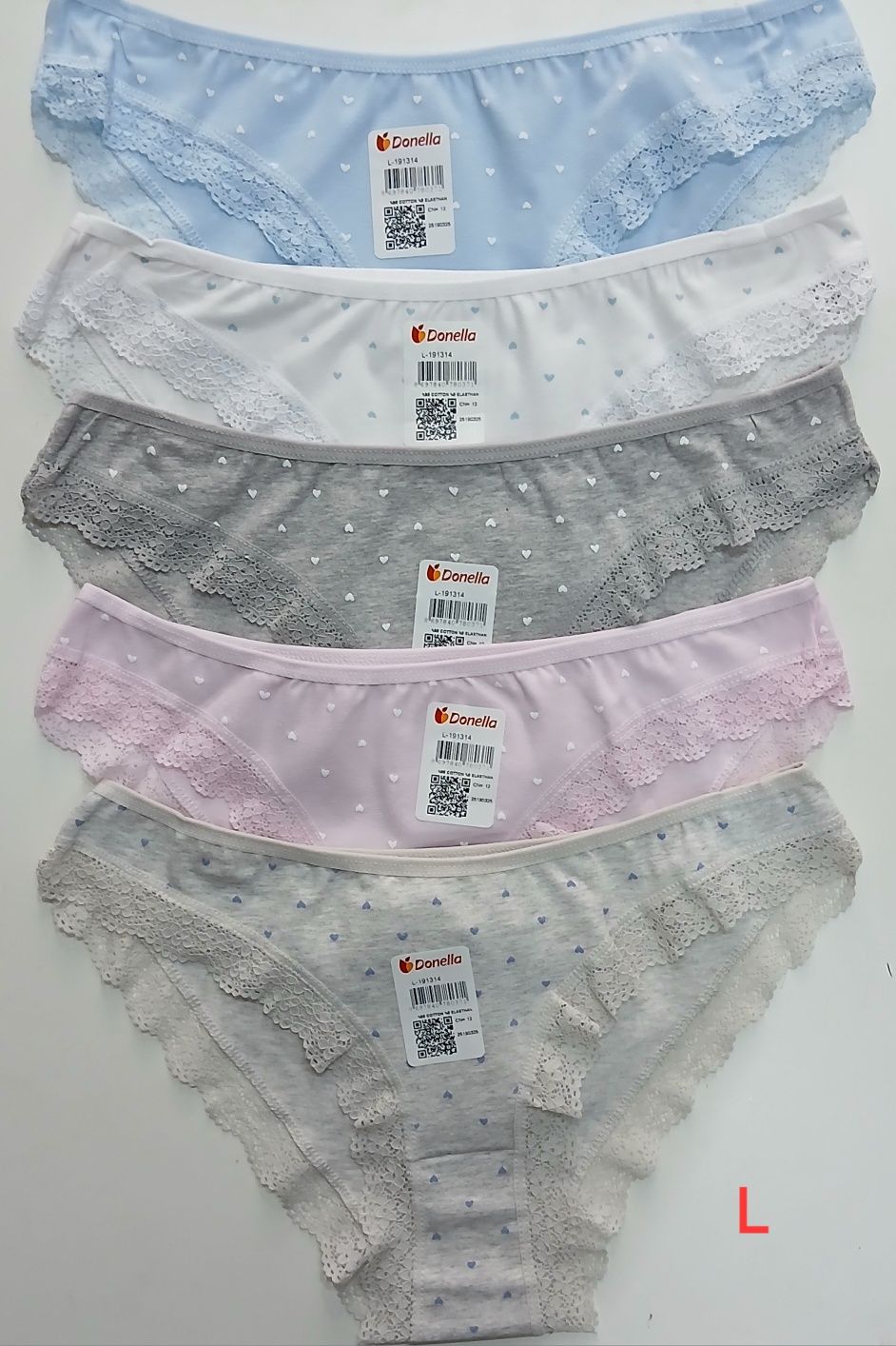 Трусики женские M/L/XL/2XL Сліпи ажурні Donella Туреччина