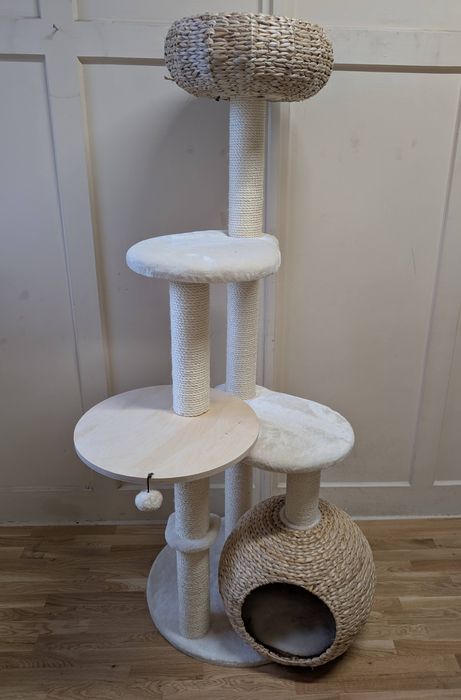 Laguna Drapak dla Kota Kremowy 83x74x160cm ZMODYFIKOWANY DUŻY WYSOKI