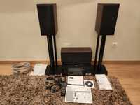 Vendo colunas Monitor Audio + Amplificador + Suportes + Cabos