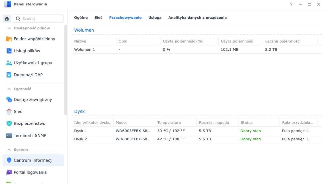 NAS Synology DiskStation DS218+ 2 dyski 6TB