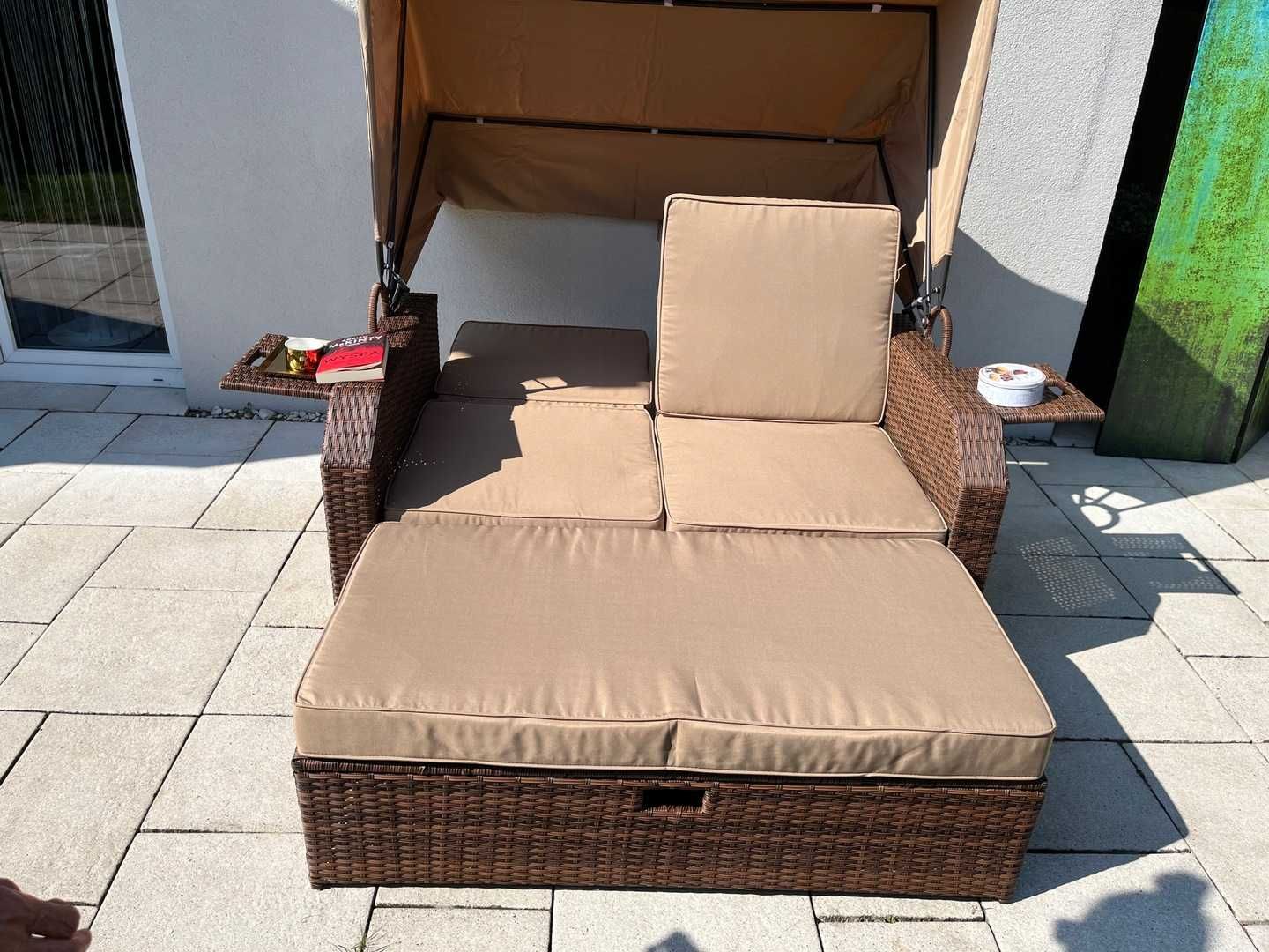 Двомісний шезлонг диван зі штучного ротангу Capri