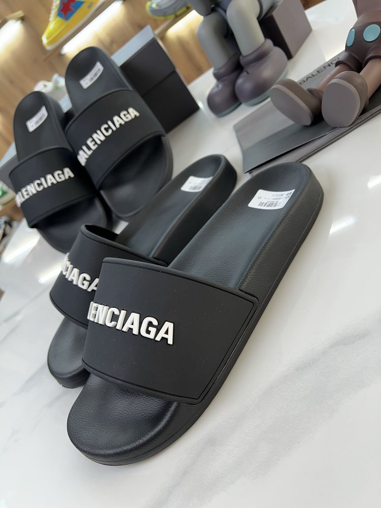 Тапочки Сланці BALENCIAGA Black Logo