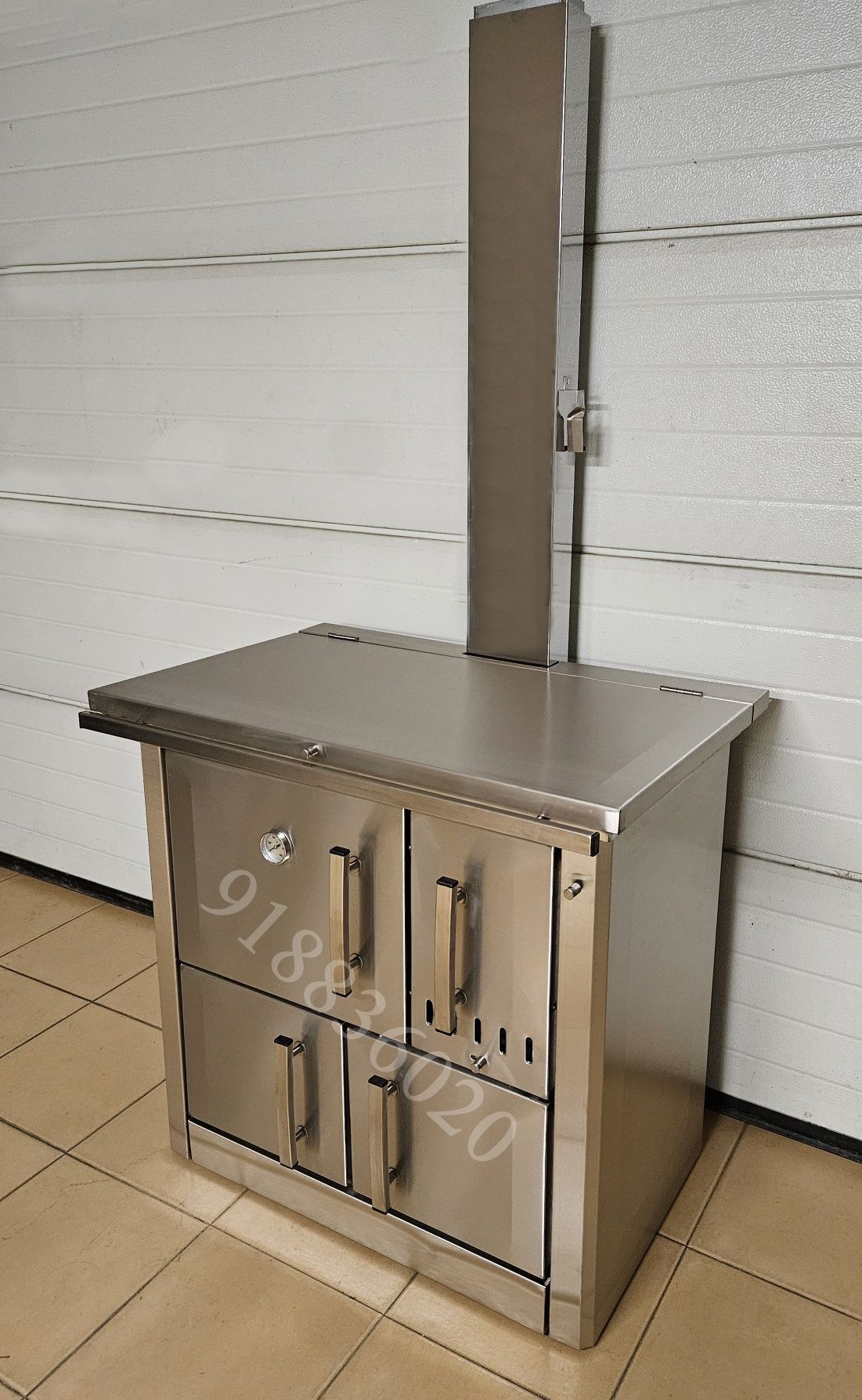 Fogão Lenha Inox Novos - Estilo Moderno - Fabrico Nacional