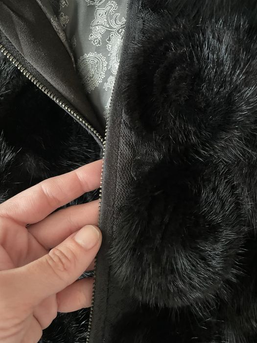 Куртка-балеро, жилетка міхова з рукавом 3/4