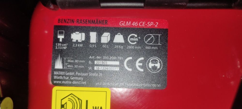 Kosiarka spalinowa Matrix GLM 46 CE-SP-2 z napędem