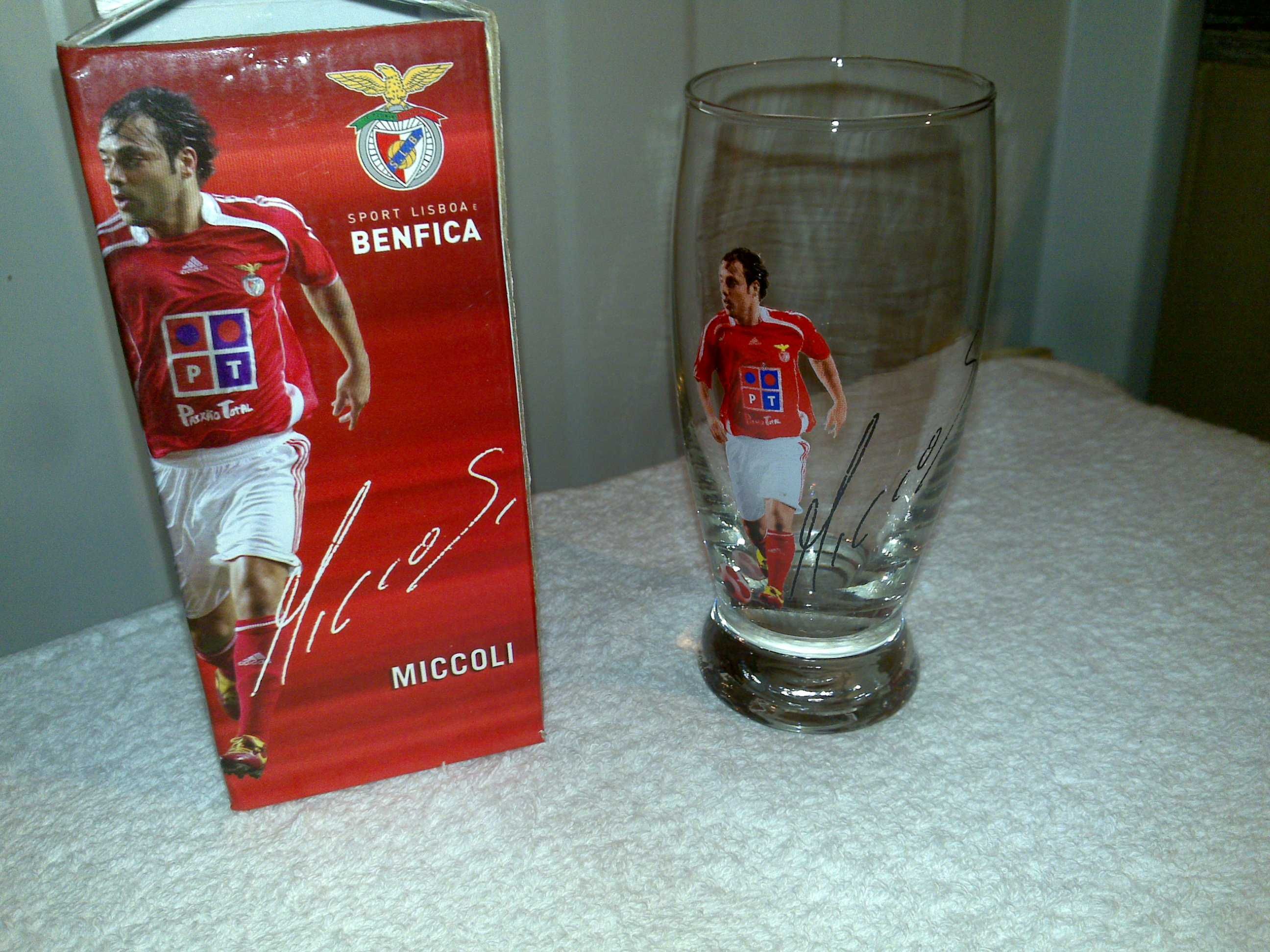 benfica (copo com a imagem do jogador miccoli) produto oficial