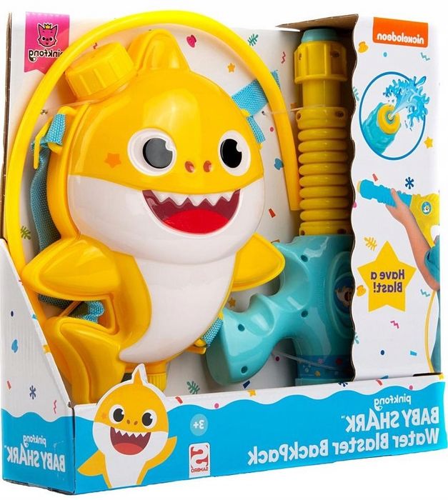 MIOTACZ NA WODĘ PLECAK BABY SHARK REKIN z sikawką wodny pistolet pleca