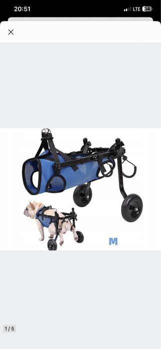 Wózek inwalidzki dla psów na tylne nogi rozmiar M