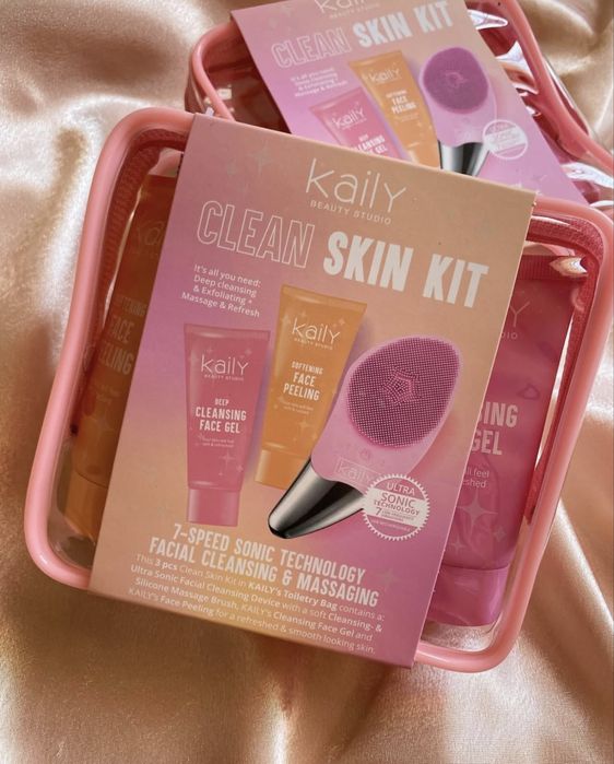 KAILY BEAUTY STUDIO Clean Skin Kit гель для вмивання, пілінг для лиця