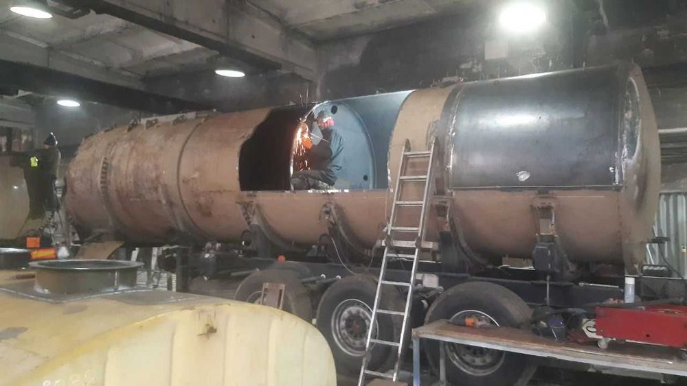 Ремонт рам напівпричепів, ремонт самоскидів, ремонт автоцистерн