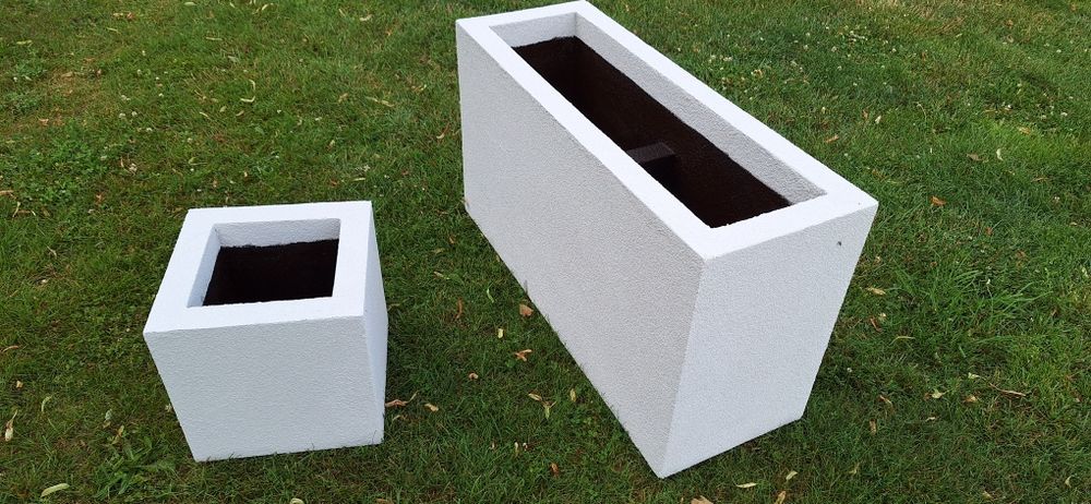 Termo donice ogrodowe tarasowe doniczka styropianowa100x35x55