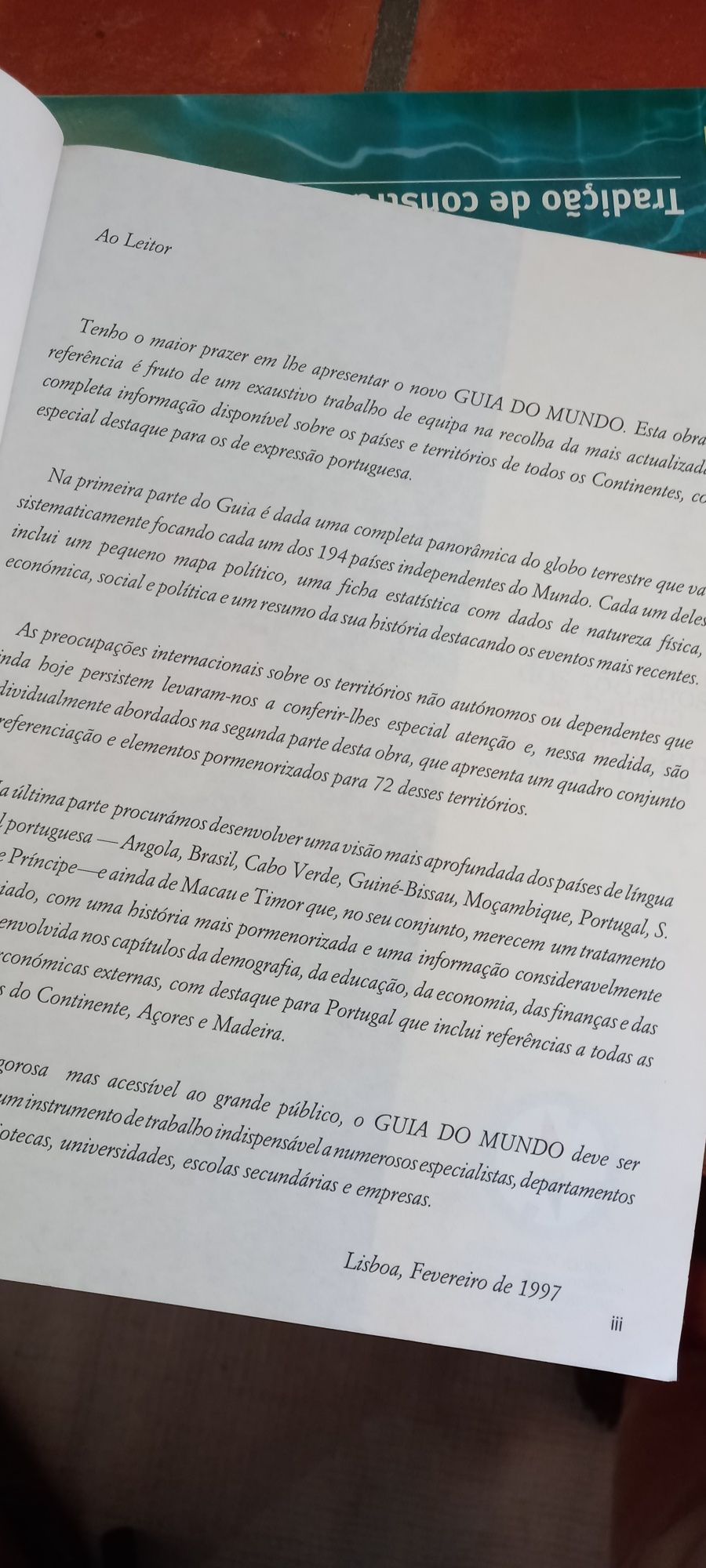 Livro Guia do Mundo 1998 Trinova