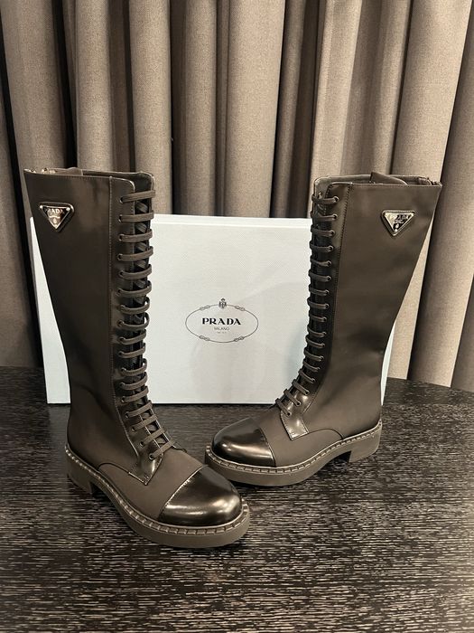 Kozaki do kolana Prada