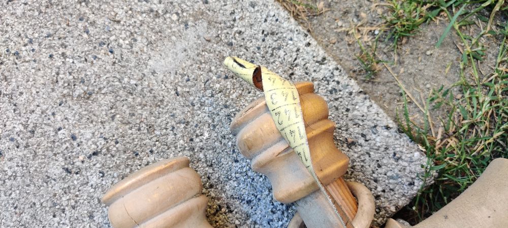 Karnisz podwójny drewniany solidny 140cm