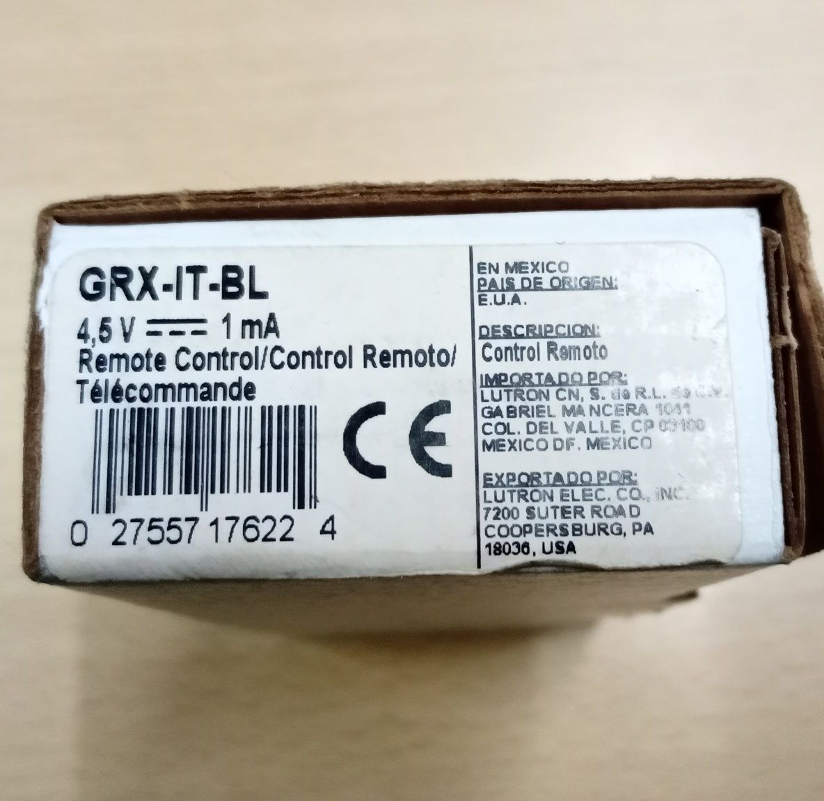 Comando  lutron GRX- IT -Bl Novo