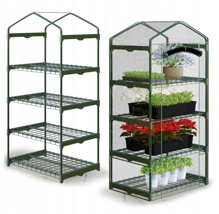Mini Szklarnia Ogrodowa Balkonowa 160x70x50 cm Regał na Kwiaty Tunel