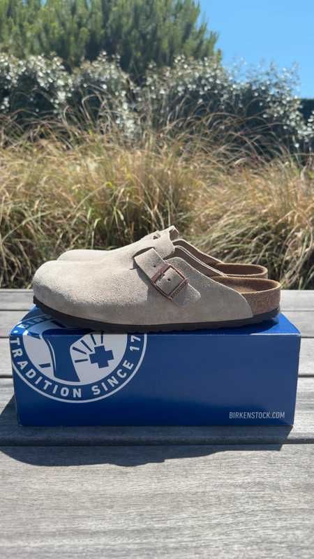 "Buty męskie i damskie" Birkenstock Brązowe chodaki Roz 37