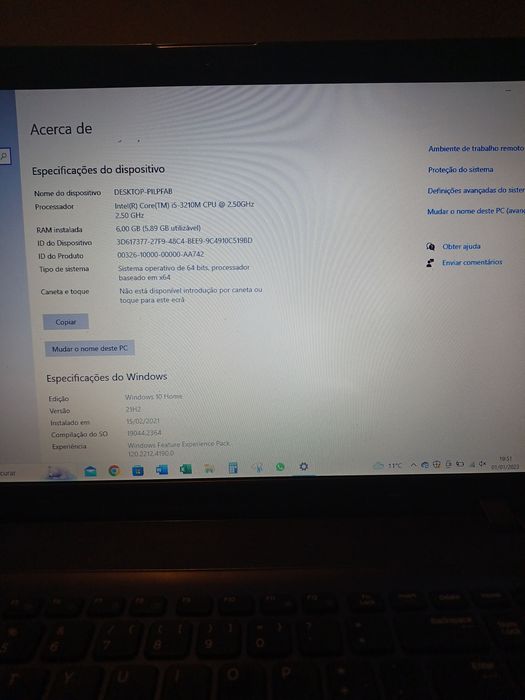 Portátil Samsung np350 I5 240GB SSD windows10