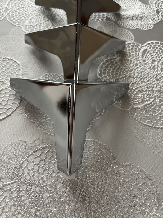 Nogi meblowe srebne chrom 10 cm