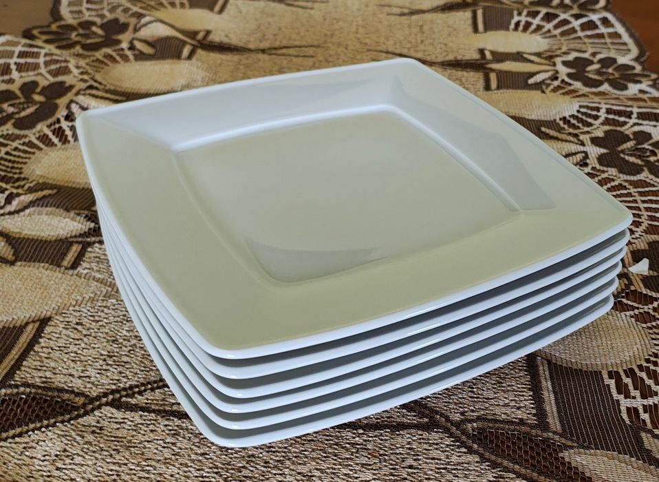 Talerze obiadowe Lubiana Victoria, 26x26cm, biale