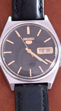 SEIKO Automático mostrador preto e dourado