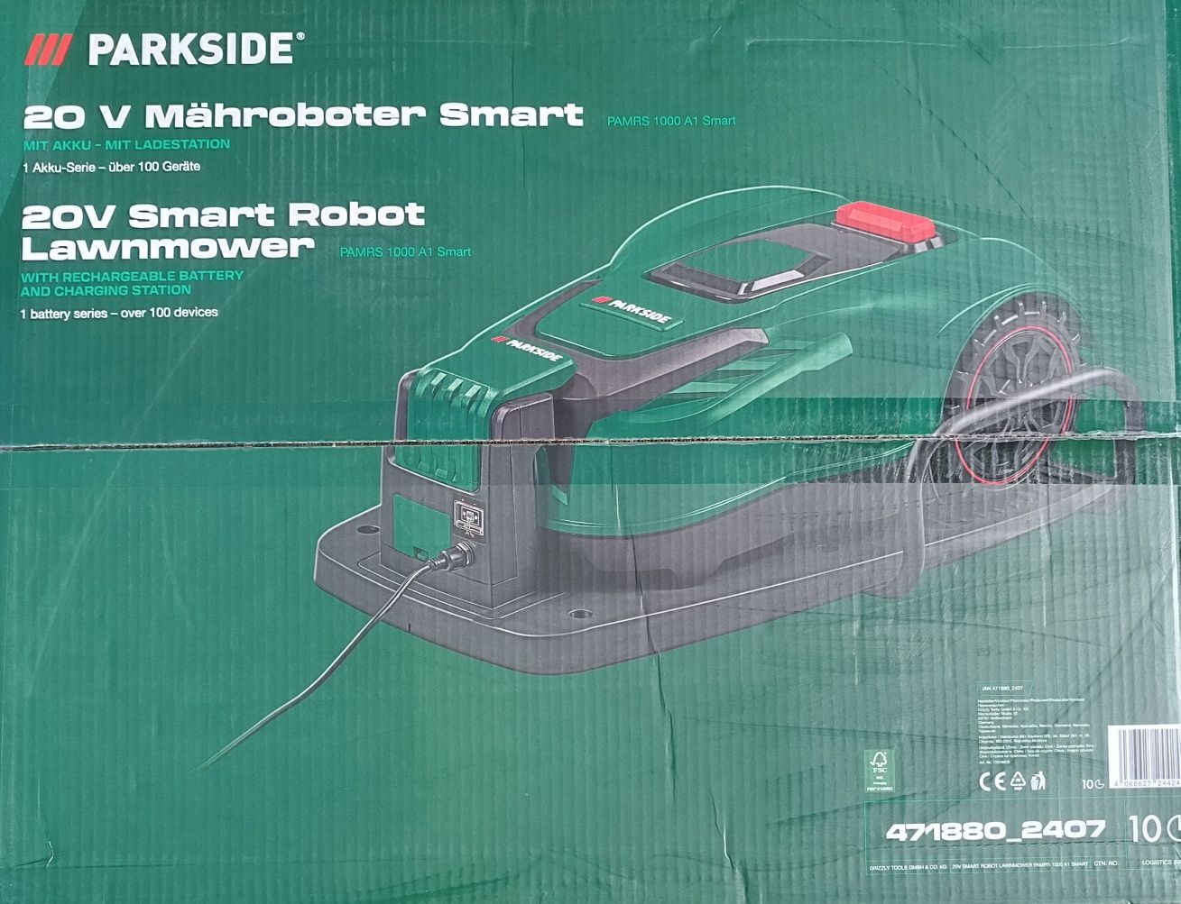 Kosiarka robot koszący Parkside 1000 A1 aplikacja, gw. 3 lata, NOWA,